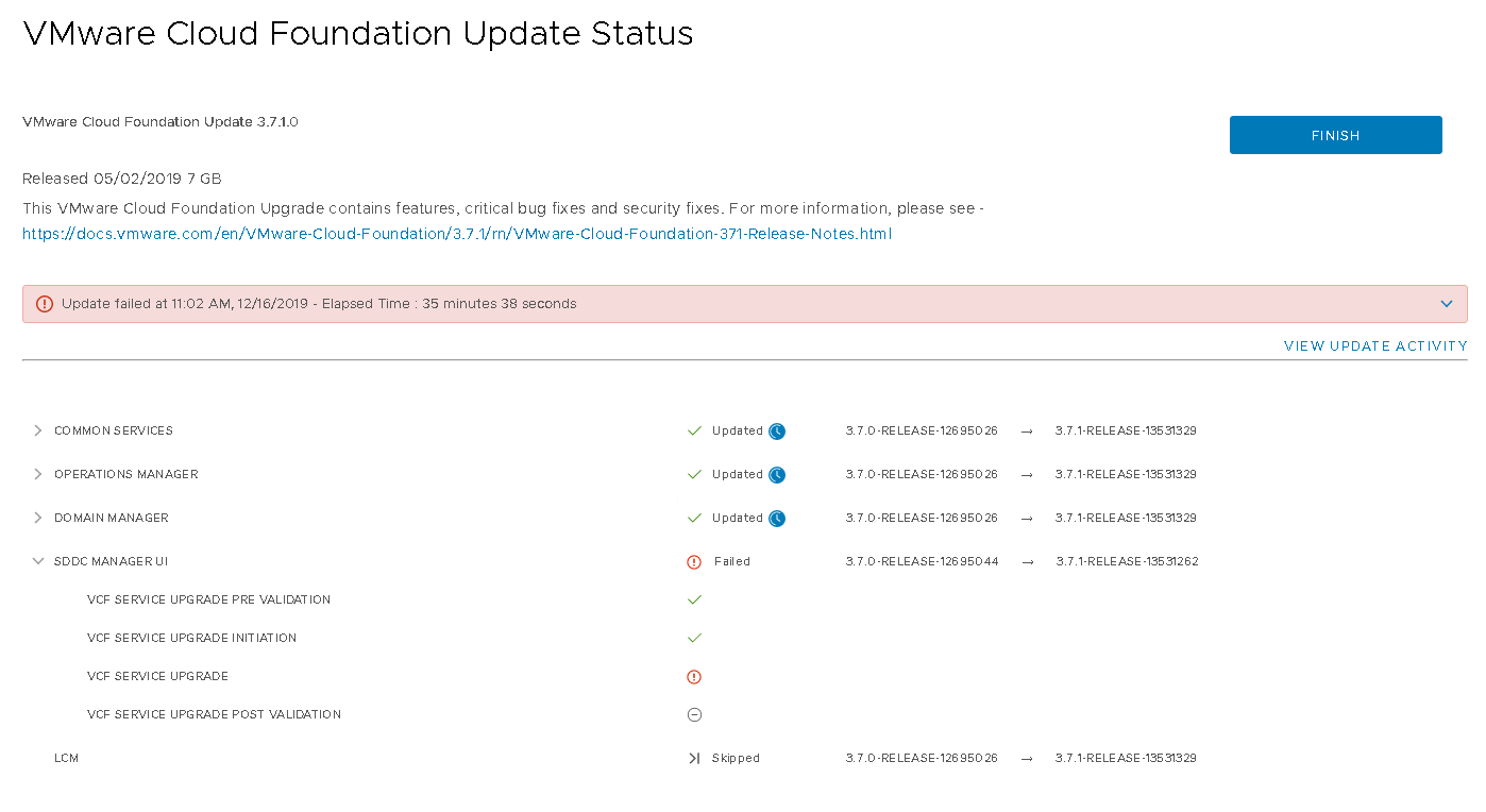 vCF 3.x – SDDC Manager Upgrade fails at SDDC-Manager-UI Component